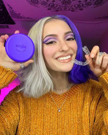 Instagram post by @lexisbrumback for SmileDirectClub. Caption reads: I’ve been absolutely loving my smile journey with....