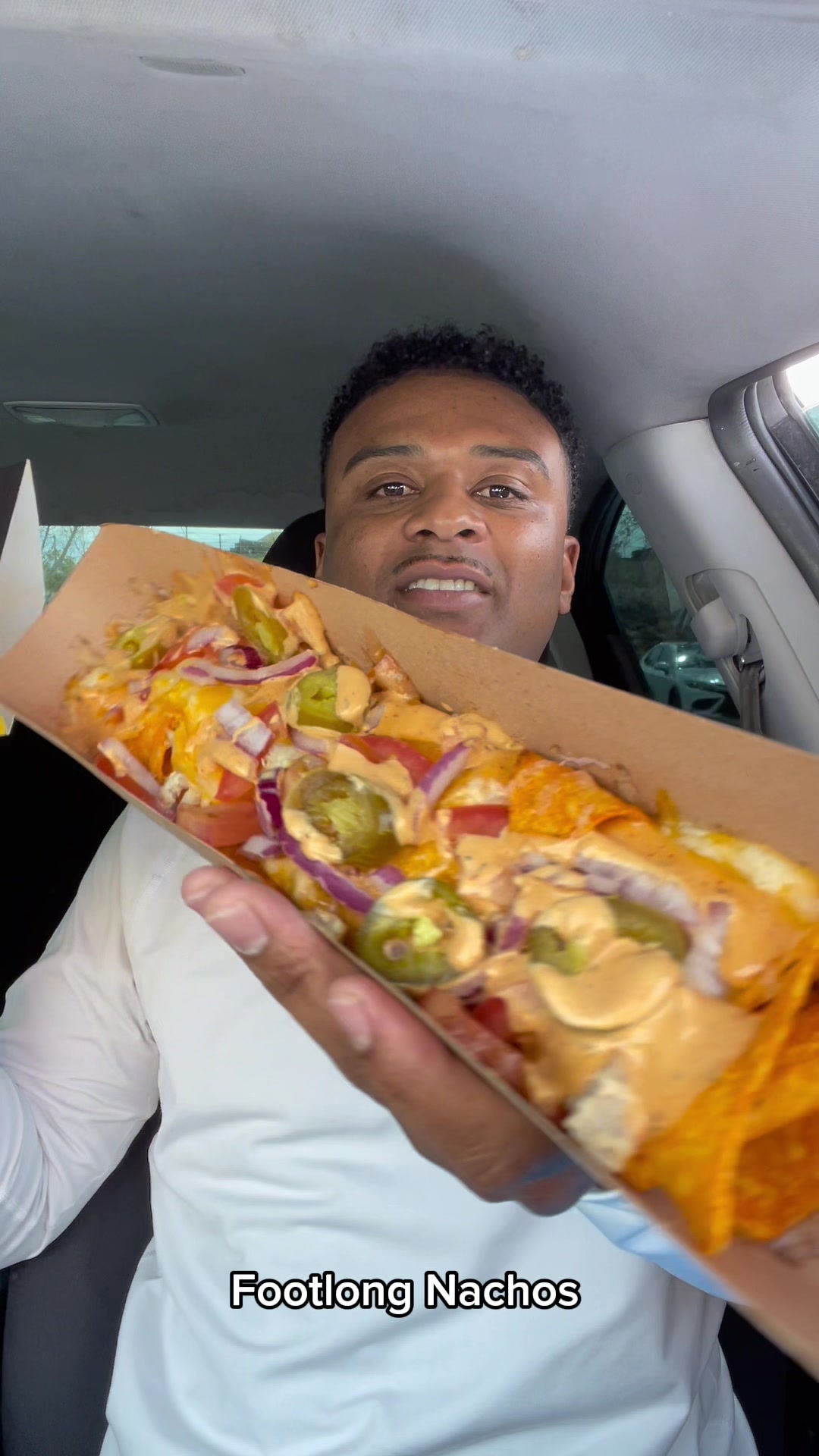 TikTok post by @shawnfoodreviews7 for Subway. Caption reads: #SubwayPartner Subway® and Doritos® Nachos go....