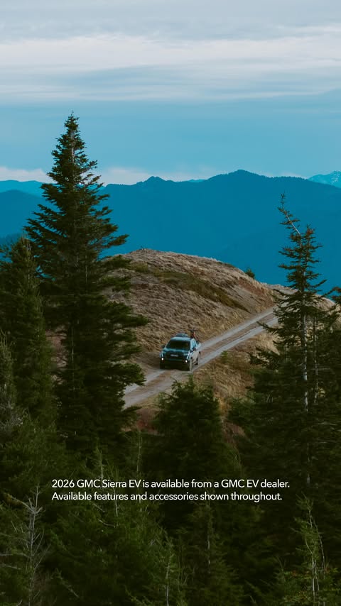 Instagram post by @leviallen for GMC. Caption reads: Meeting the 2026 @GMC Sierra EV Elevation the best....