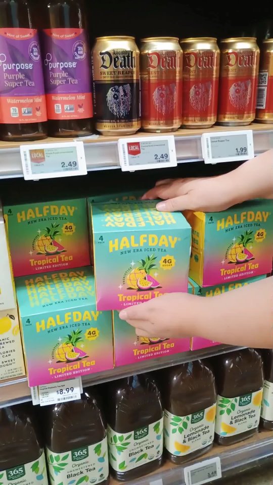 Instagram post by @atx.mora for Halfday Iced Tea. Caption reads: There's nothing quite like enjoying a refreshing....