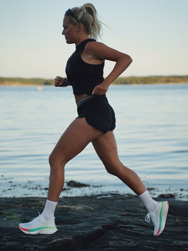 Instagram post by @klarawester for Saucony. Caption reads: [...] before to still mean just as much. The....