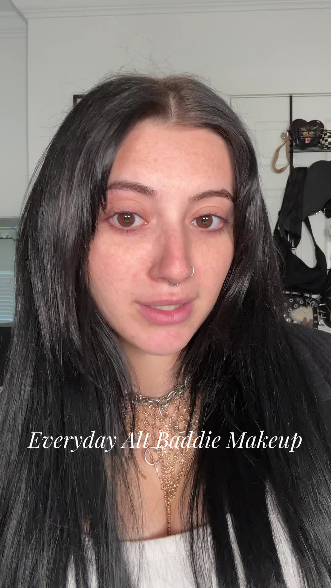 TikTok post by @sophcalandra for Makeup Revolution. Caption reads: everyday alt baddie makeup using my favorite....