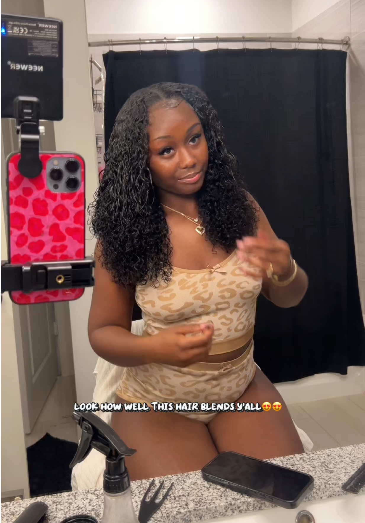 TikTok post by @thedollanaria for Wiggins Hair. Caption reads: only $99😍😍 this was so easy to install and....