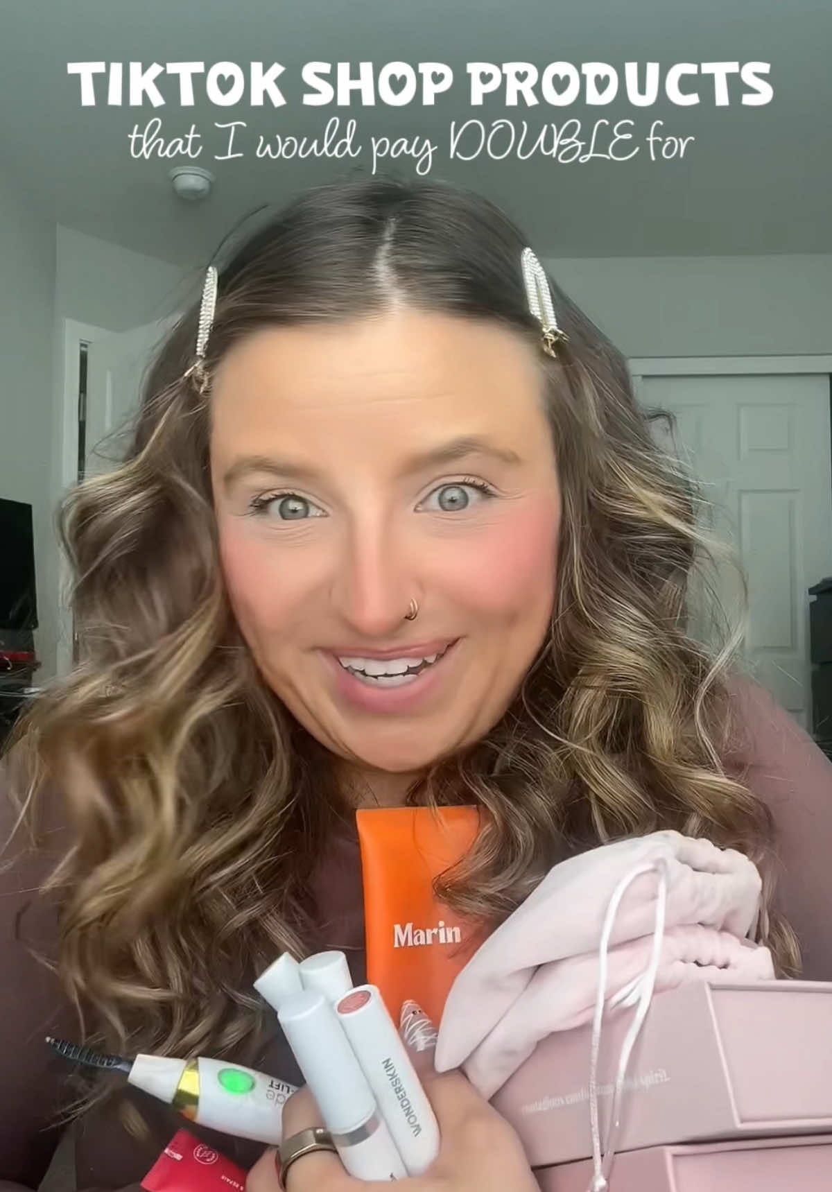 TikTok post by @marissainthemidwest for BoomBoom Naturals. Caption reads: just your midwest bestie sharing her current....