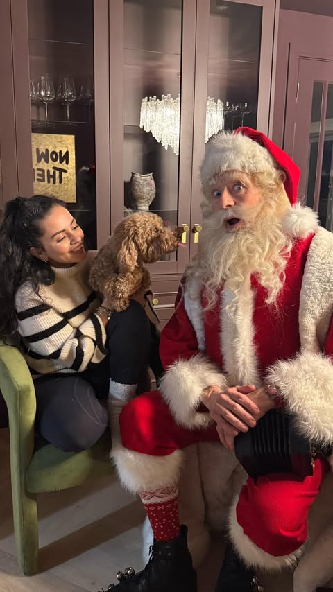 Instagram post by @kaushal for Space NK. Caption reads: A surprise visit from the famous @spacenk Santa....