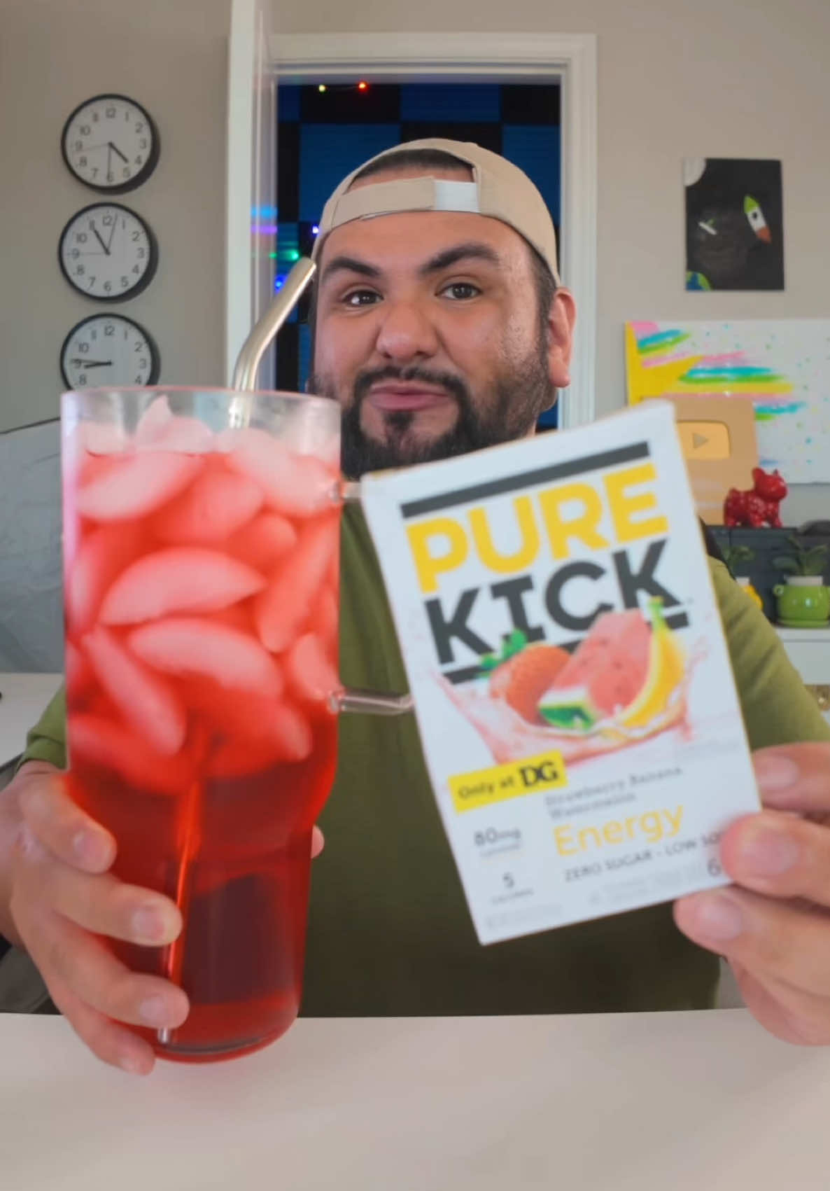 TikTok post by @josephanthonii for Singles To Go. Caption reads: Water of the day! 💦 🍓 🍌 🍉 (featuring @Dollar....