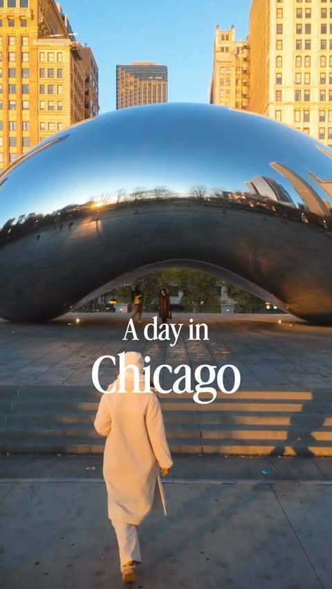 Instagram post by @jn for Choose Chicago. Caption reads: [Ads] A day in Chicago:

1) Sunrise at The Bean
2)....
