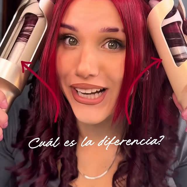 Instagram post by @makeupbyluciacevedo for TYMO Beauty. Caption reads: Curl pro vs Curl pro plus‼️ saben que mi pelo....