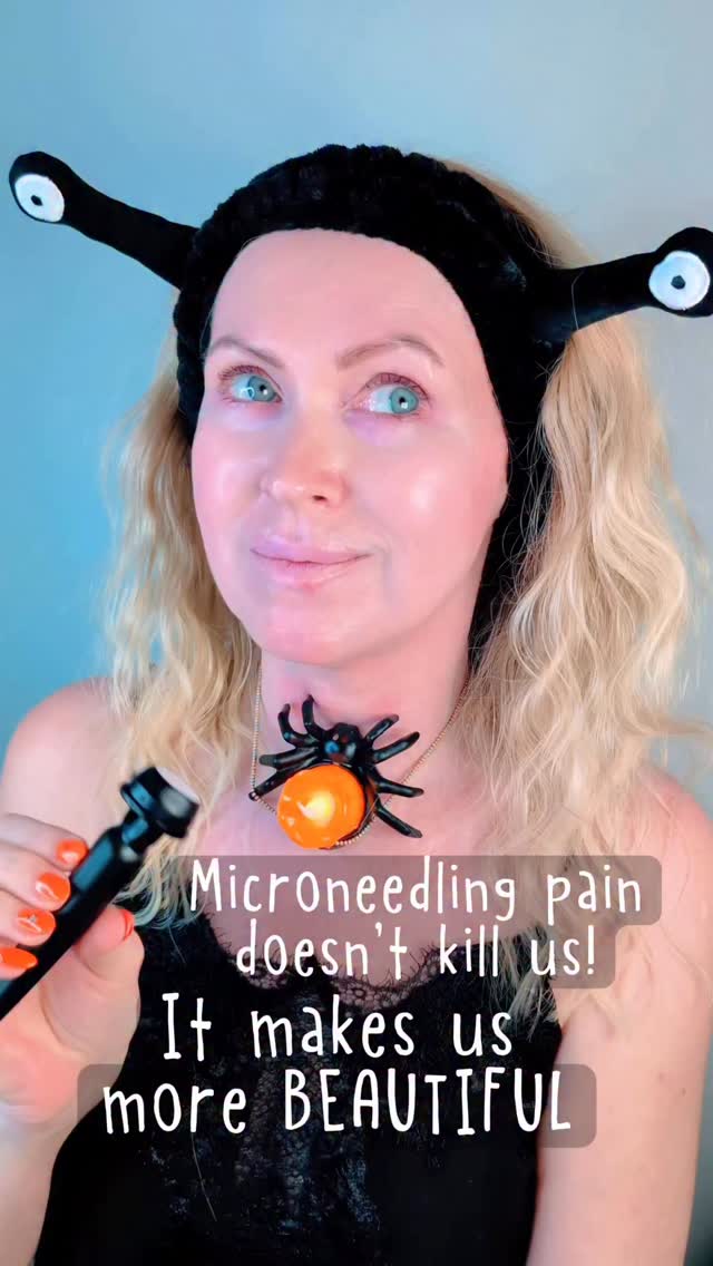 Instagram post by @katerinamiami108 for Banish. Caption reads: No pain - no gain!  I love microneedling at home....