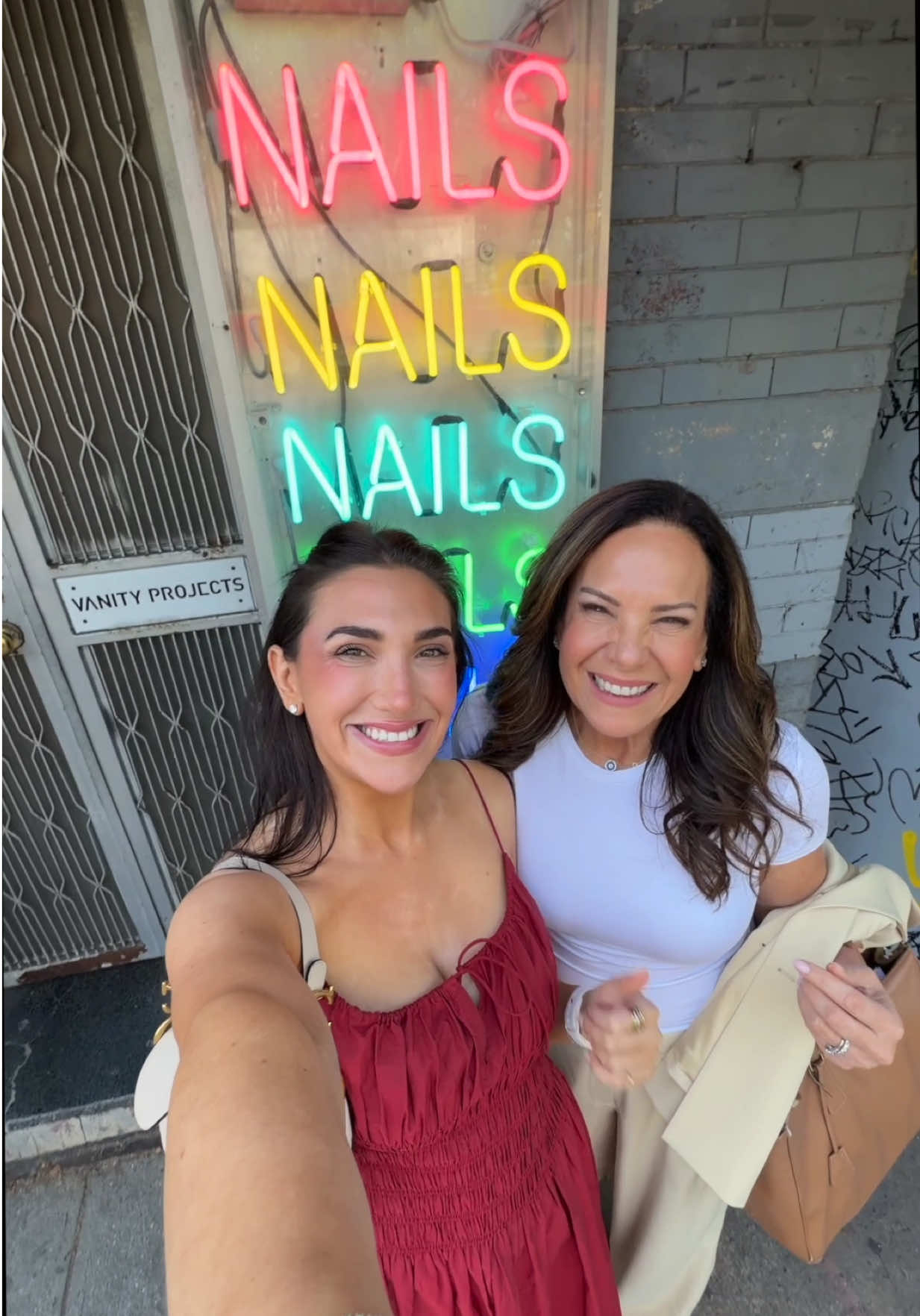 TikTok post by @brookemiccio for Après Nail. Caption reads: my mom is FINALLY a gel girl and i got to treat....