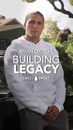 Instagram post by @briantcity for Sweet Sweat. Caption reads: Sweet Sweat Athlete Brian Ortega shares his story....