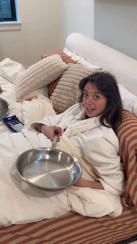 Instagram post by @oliviatied for Made In Cookware. Caption reads: Five ply and the flu @madein Black Friday sale is....