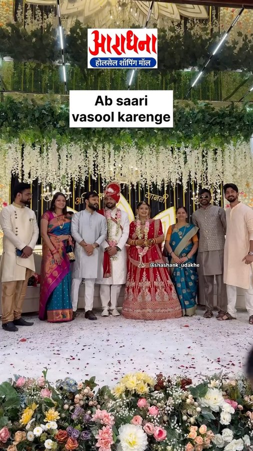 Instagram post by @shashank_udakhe for Aradhana Wholesale Shopping Mall. Caption reads: [...] ✅clothes by @aradhanawholesaleshoppingmall....