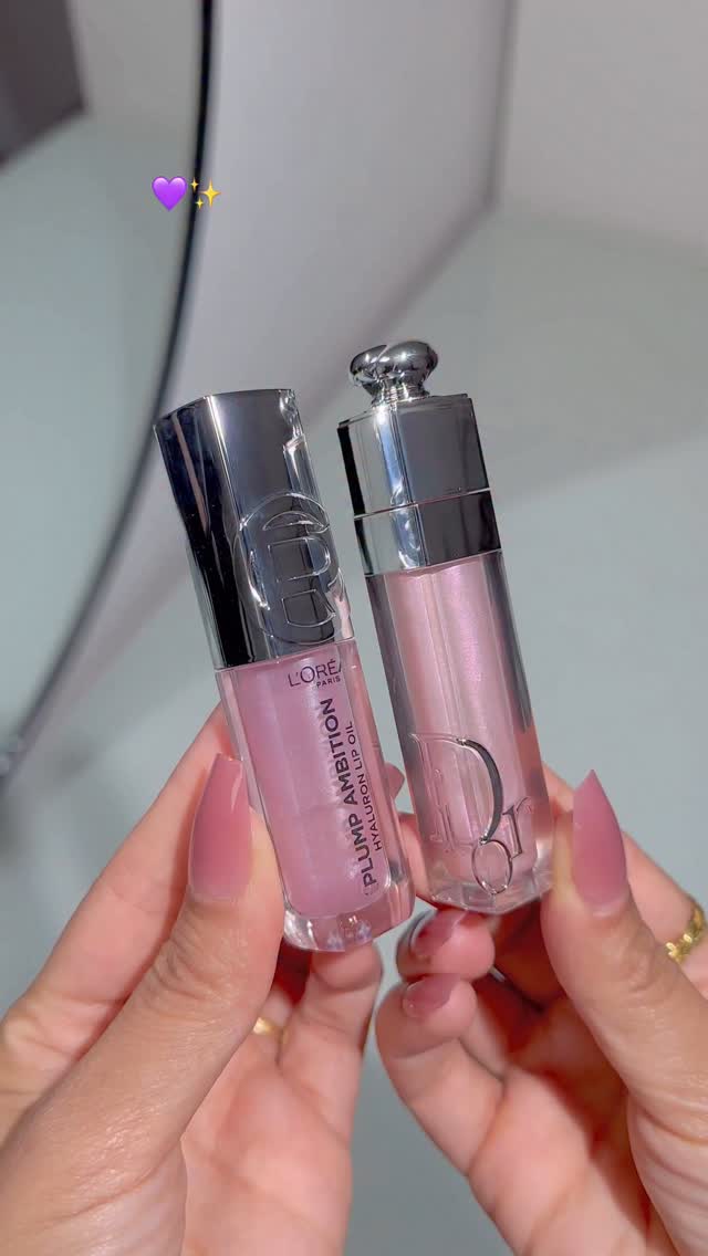 Instagram post by @anniiearif for Kiss Products. Caption reads: [...] #GlossGoals #MakeupComparison Nails....