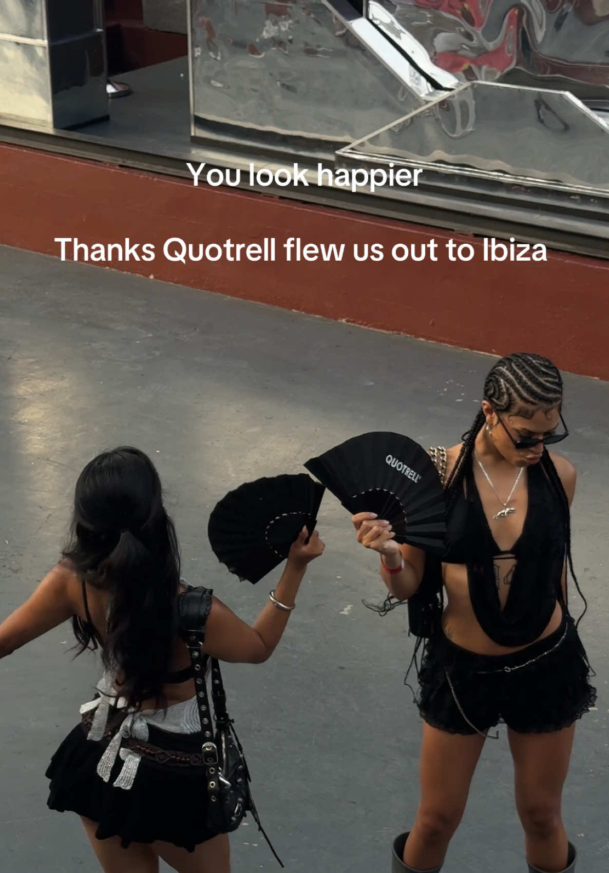 TikTok post by @honeycaycay for Quotrell. Caption reads: 5 DAYS IN CASA @quotrell 🖤🖤🖤 @djnems....