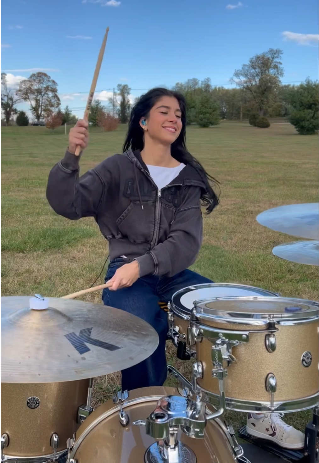 TikTok post by @izzylamberti for GAP. Caption reads: there's always gonna be another mountain @Gap....