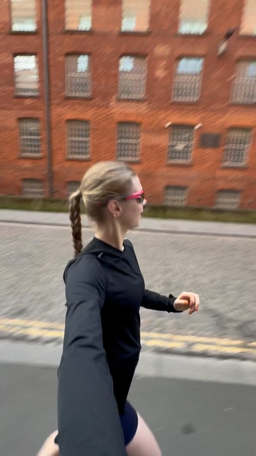 Instagram post by @kate.croninn for Veloforte. Caption reads: first bought @veloforte when I trained for Chester....