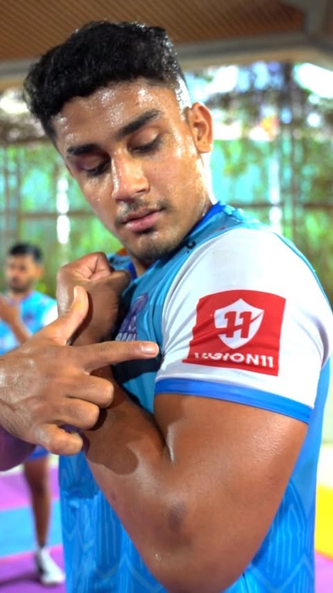 Instagram post by @haryanasteelers for Vision11. Caption reads: [...] Mumkin Hai 🤩💪🏽 Join us in welcoming....