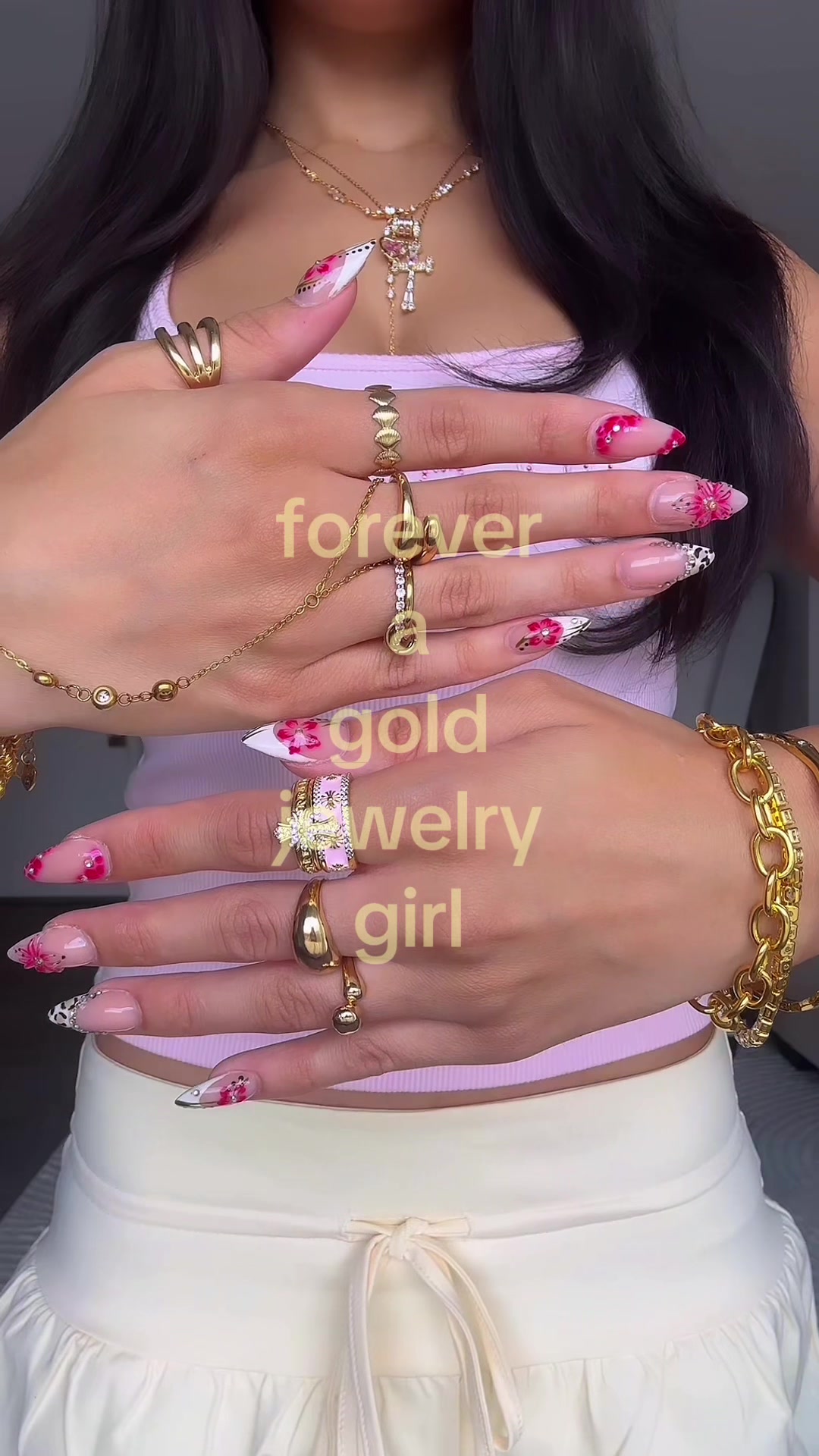 TikTok post by @angelina.daly for GANIA. Caption reads: 💖✨ @GANIA @EvryJewels @en route jewelry #jewelry....