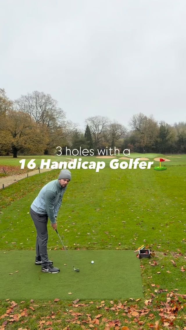 Instagram post by @jamie.golfs for Takomo Golf. Caption reads: Play 3 holes with me!🏌🏻 #takomogolf #golf....