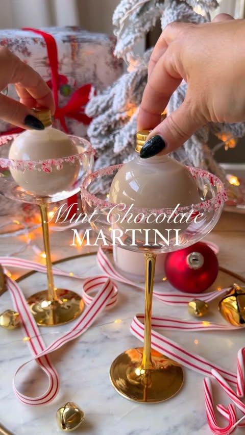 Instagram post by @freutcake for Master of Mixes. Caption reads: I’m shaking up Mint Chocolate Martinis, because....