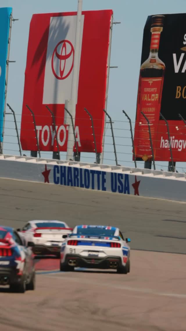 Instagram post by @imsa_racing for Ford Performance. Caption reads: Don’t miss the Ford Mustang Challenge racing this....