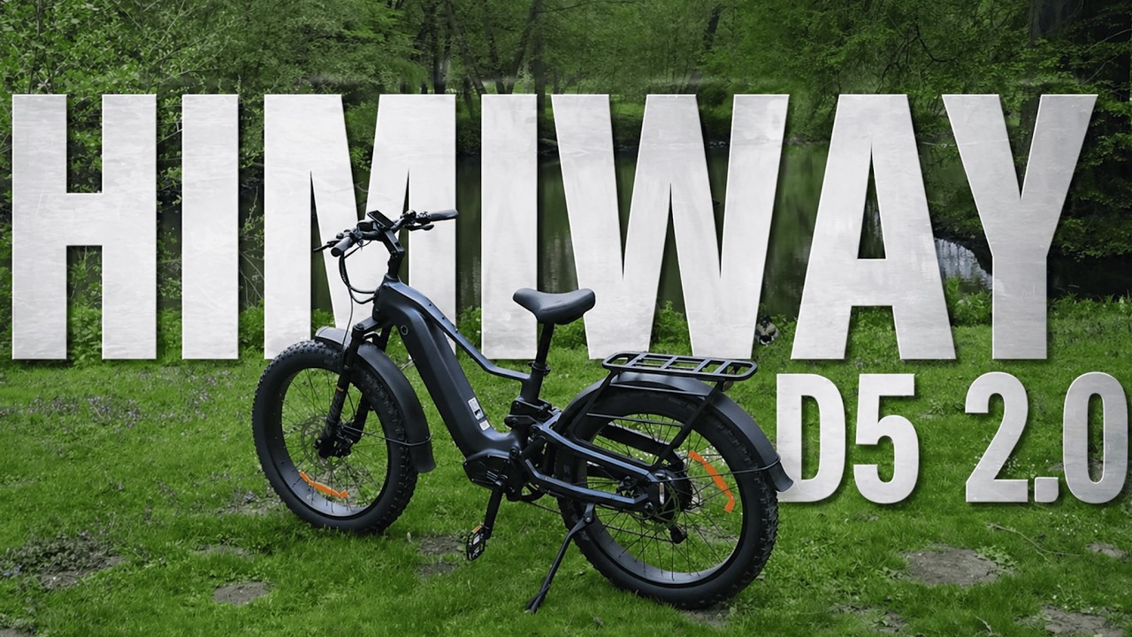 YouTube post by @eFatbike for Zebra Print. Caption reads: Himiway D5 2.0 This bike will become a cult....