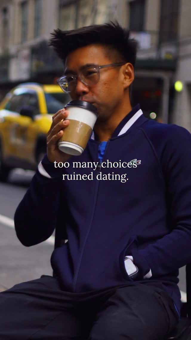Instagram post by @prestonrack for Coffee Meets Bagel. Caption reads: too many choices ruin dating

#coffeemeetsbagel....