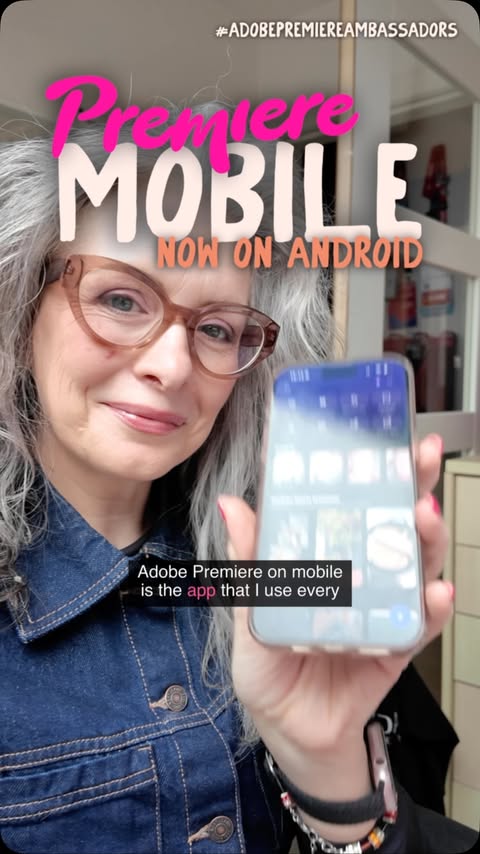 Instagram post by @designerinyourpocket_juls for Adobe Live Community. Caption reads: I’ve made so many videos in Adobe Premiere on....