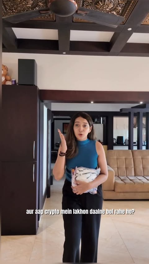 Instagram post by @ishruthigrao_ for CoinDCX. Caption reads: [...] Understand, then Invest! #DadApproved....