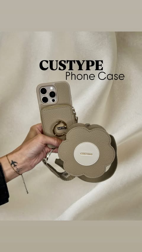 Instagram post by @shannynchampagne for Custype. Caption reads: [...] in a cell phone case? Yes please!📱🤳....