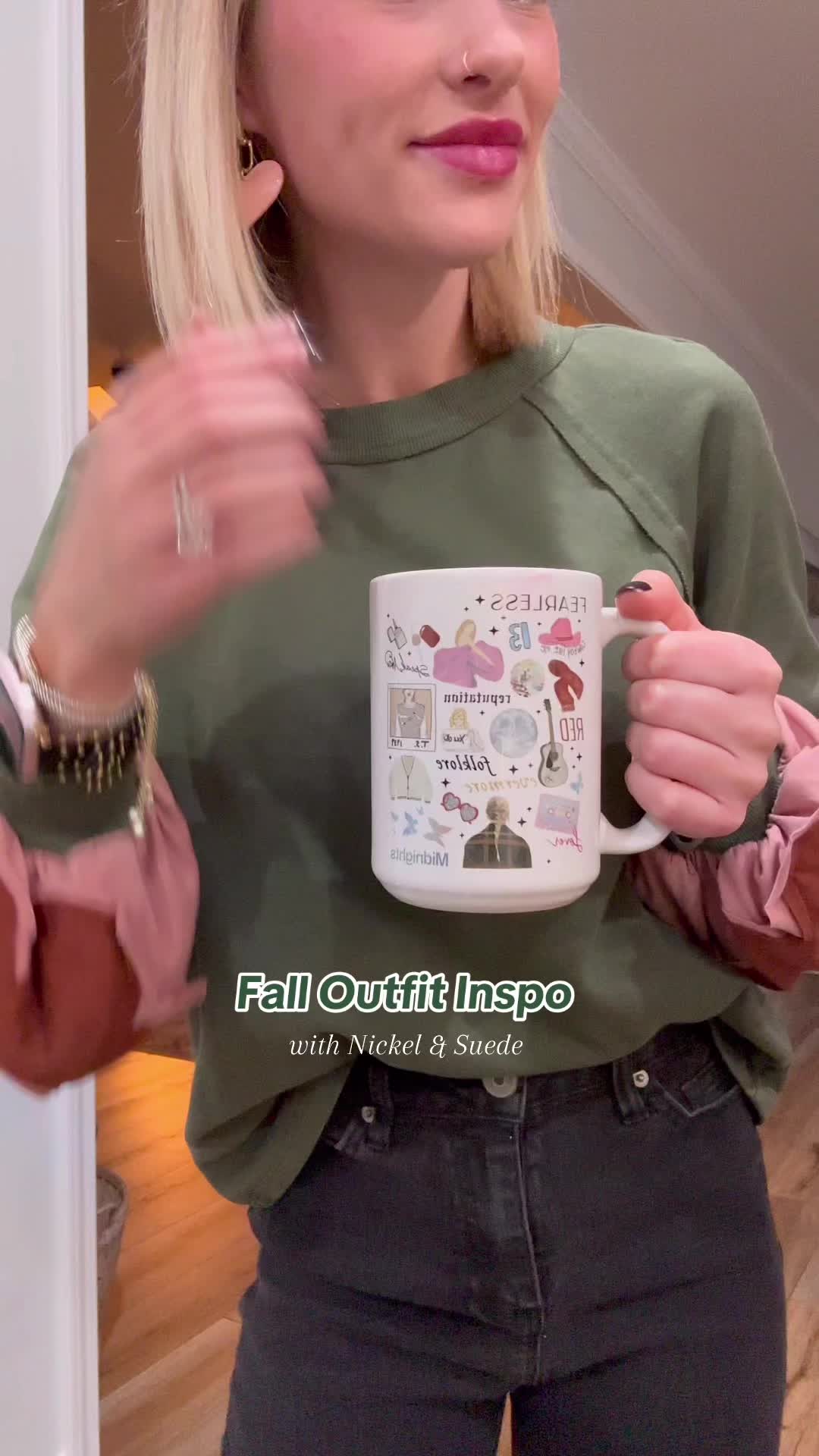 TikTok post by @keelylindler for Nickel & Suede. Caption reads: [...] obsessed with my new earrings from @Nickel &....