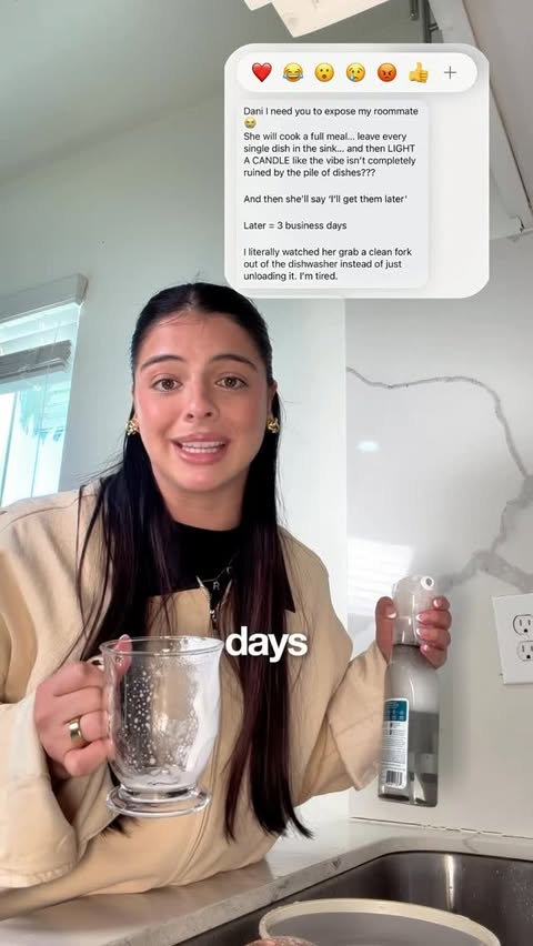 Instagram post by @danielalegarda for method. Caption reads: [...] serious roommate dish drama 😭🕯️🍽️....