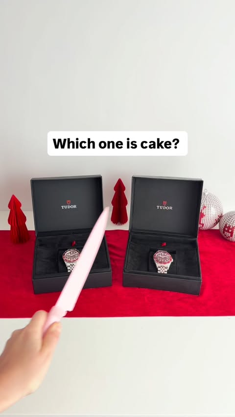 Instagram post by @celine_cakedesign45 for Tudor Watch. Caption reads: [...] cake 🍰? What’s your score out of 3?....