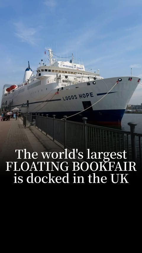 Instagram post by @welshclarebit for Europe Travel. Caption reads: WORLD’S LARGEST FLOATING BOOK FAIR - only £1 entry....