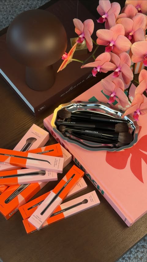 Instagram post by @bronte_rose for MECCA. Caption reads: [...] a new drill set feels like to him? 💅🏻....