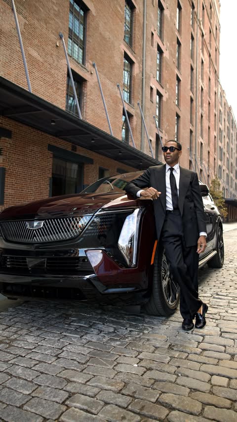 Instagram post by @ryanstylesnyc for Cadillac. Caption reads: [...] makes every drive feel elevated. With a....