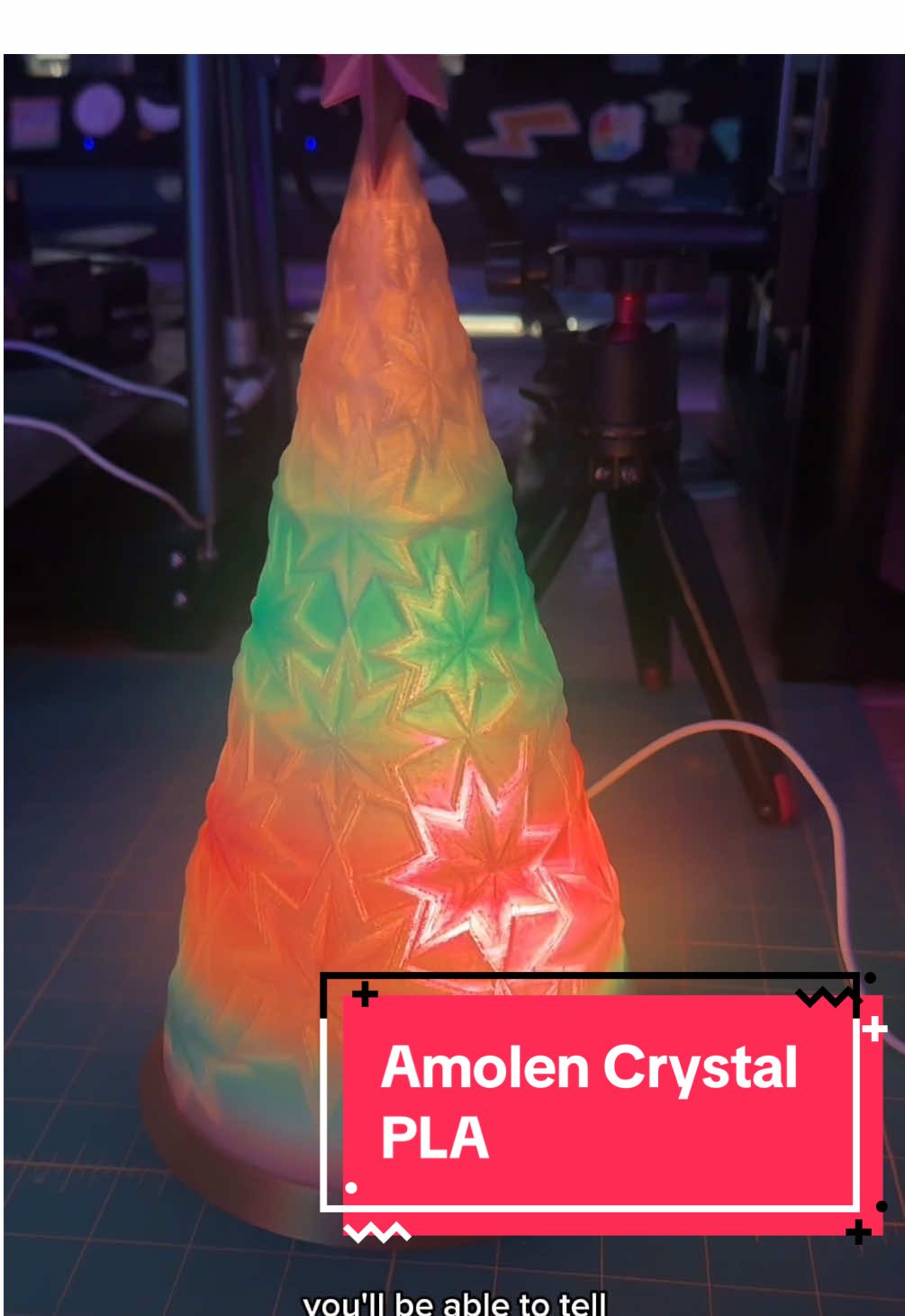 TikTok post by @daisylee2002 for Amolen. Caption reads: [...] lighted 3D printed models. Check out @Amolen....