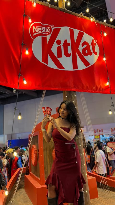 Instagram post by @tanyaagg_ for KITKAT. Caption reads: BRB, joining the straw hats because this KitKat....