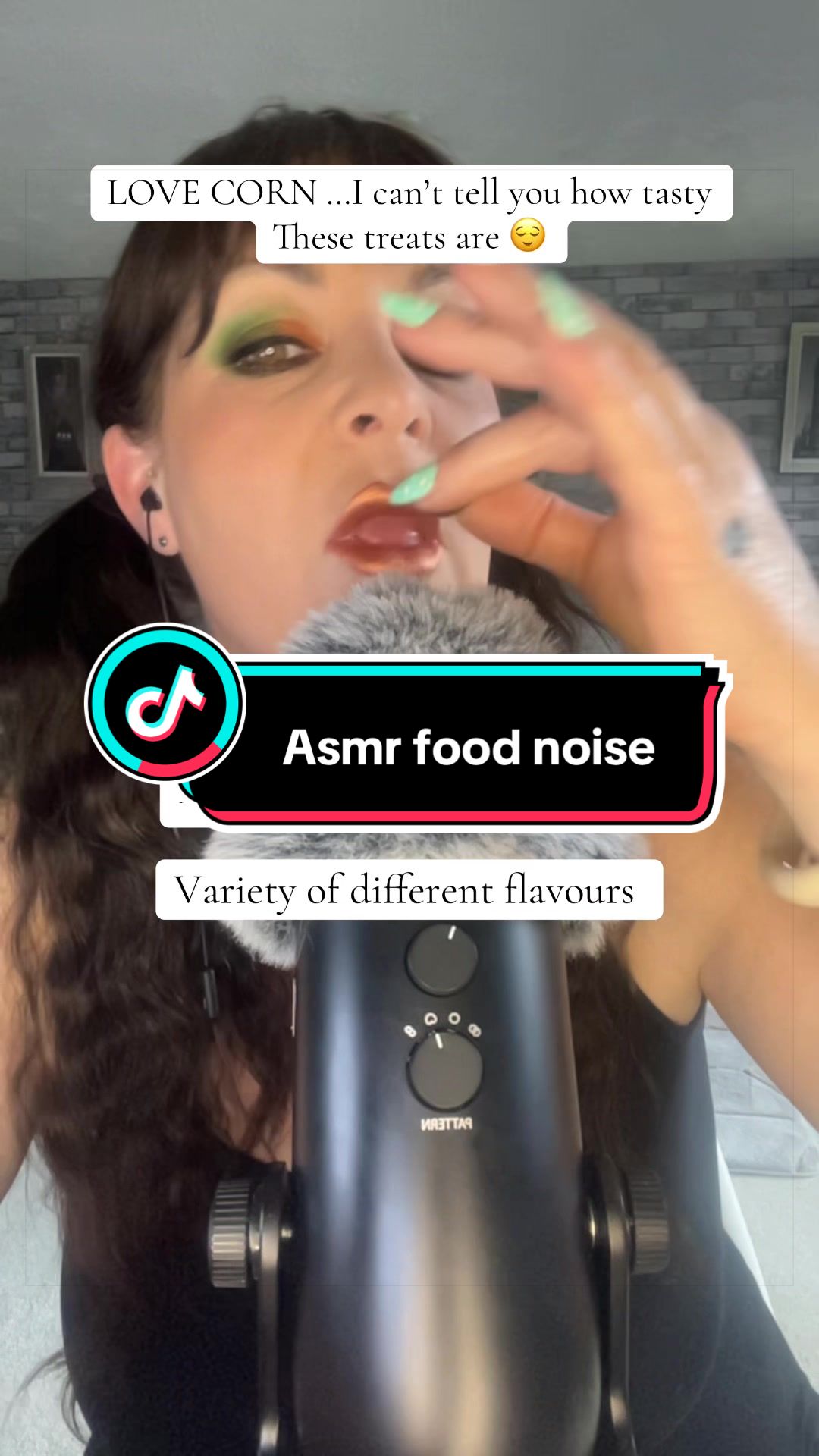 TikTok post by @dee_sandy for LOVE CORN. Caption reads: ASMR vibes 😌 Not tried love corn yet ? … your....