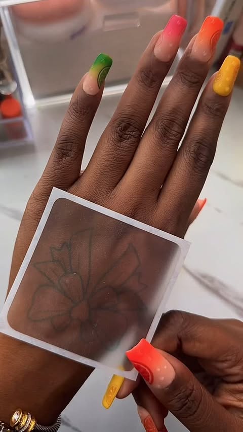 Instagram post by @queen_misfitx3 for Inkbox. Caption reads: Do an Inkbox tattoo with me 🖤 But temporary....