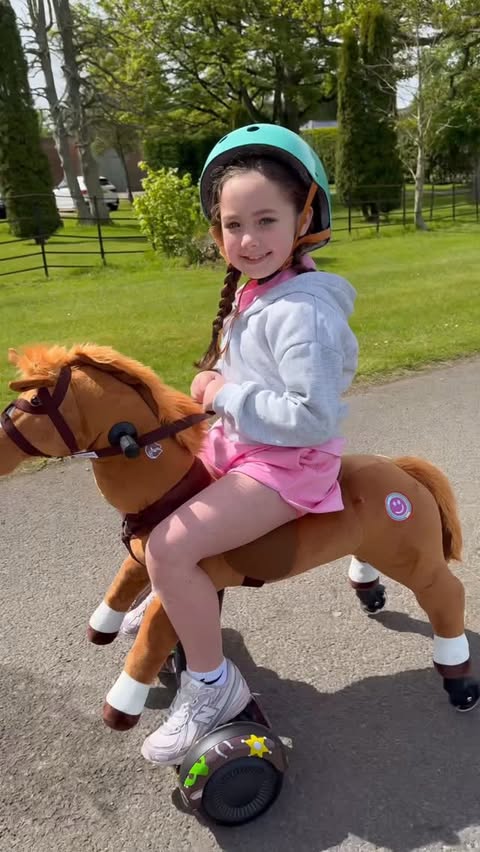Instagram post by @marlowe.and.phoenix for Smyths Toys Superstores. Caption reads: Meet our Power Pony 🐴⚡️ Invented by Mia when she....
