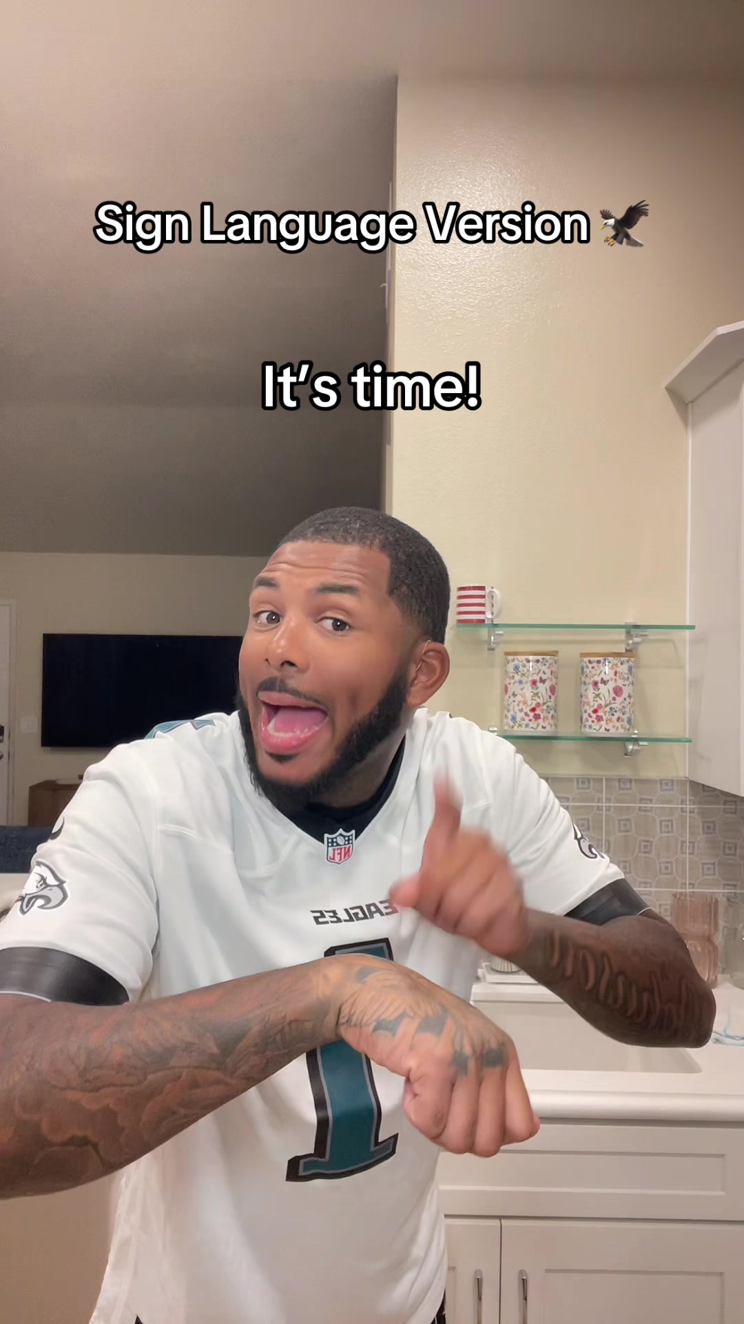 TikTok post by @chaadcrb for Philadelphia Eagles. Caption reads: It’s timeeeeee 🦅 @Philadelphia Eagles....