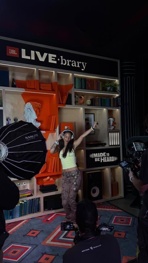 Instagram post by @kyra212green for JBL. Caption reads: [...] weekend ever getting to experience the....