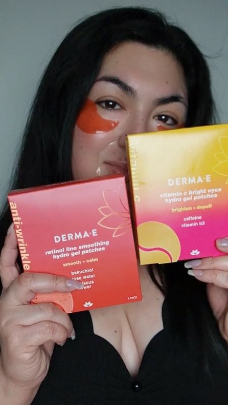 Instagram post by @brendasbeautyblog for DERMA•E. Caption reads: #dermaegiftedme @dermae 

Did you know hydro gel....