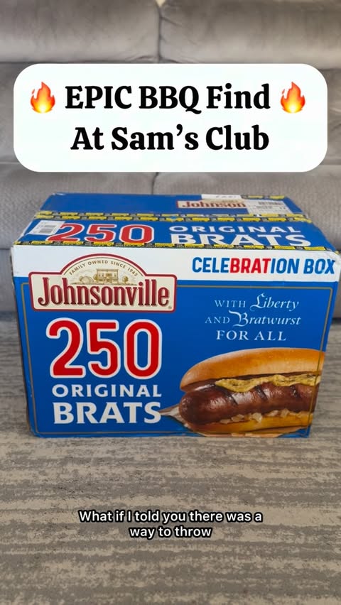 Instagram post by @samsclubfoodreview for Johnsonville. Caption reads: [...] BBQs deserve. 😂🌭 The limited-time....