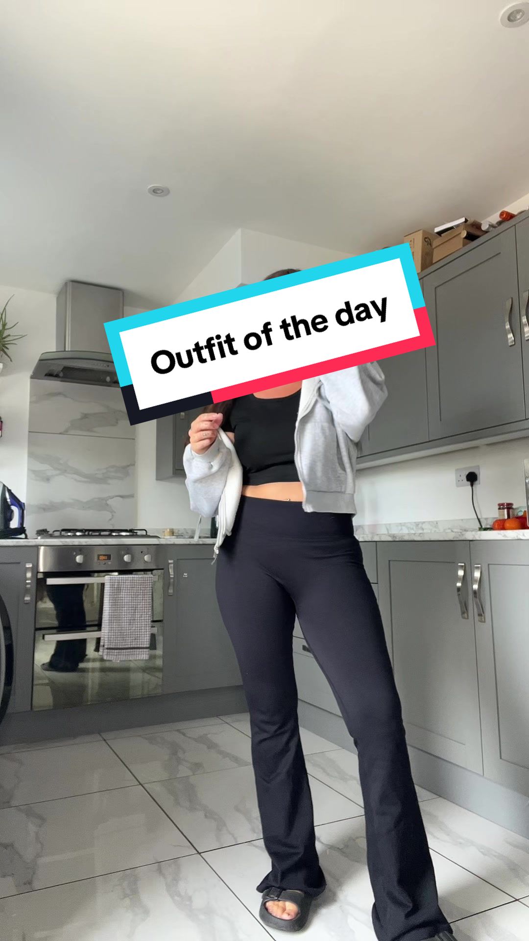 TikTok post by @janinekxx for MOOSLOVER. Caption reads: Outfit of the day the zip up jacket has been....