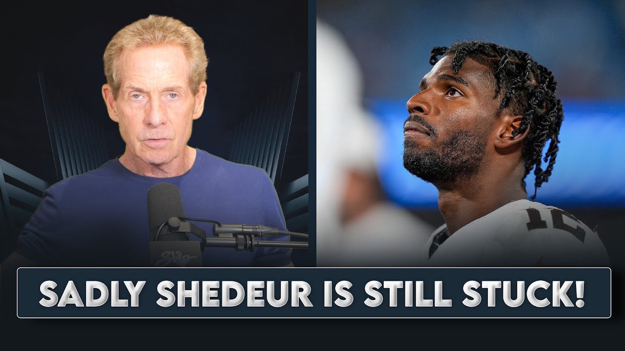 YouTube post by @SkipBaylessShow for FanDuel. Caption reads: Skip's Rant: Browns Screwed Shedeur AGAIN.
