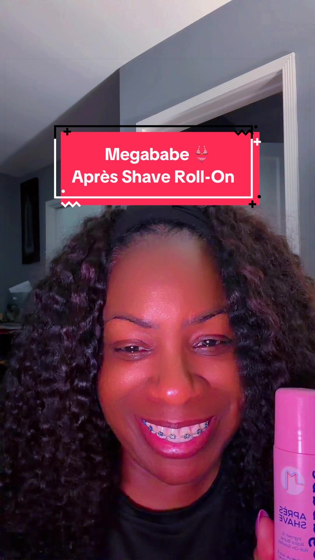 TikTok post by @nicsofancy for Megababe. Caption reads: [...] This roll-on makes it so easy! ✨@Megababe....