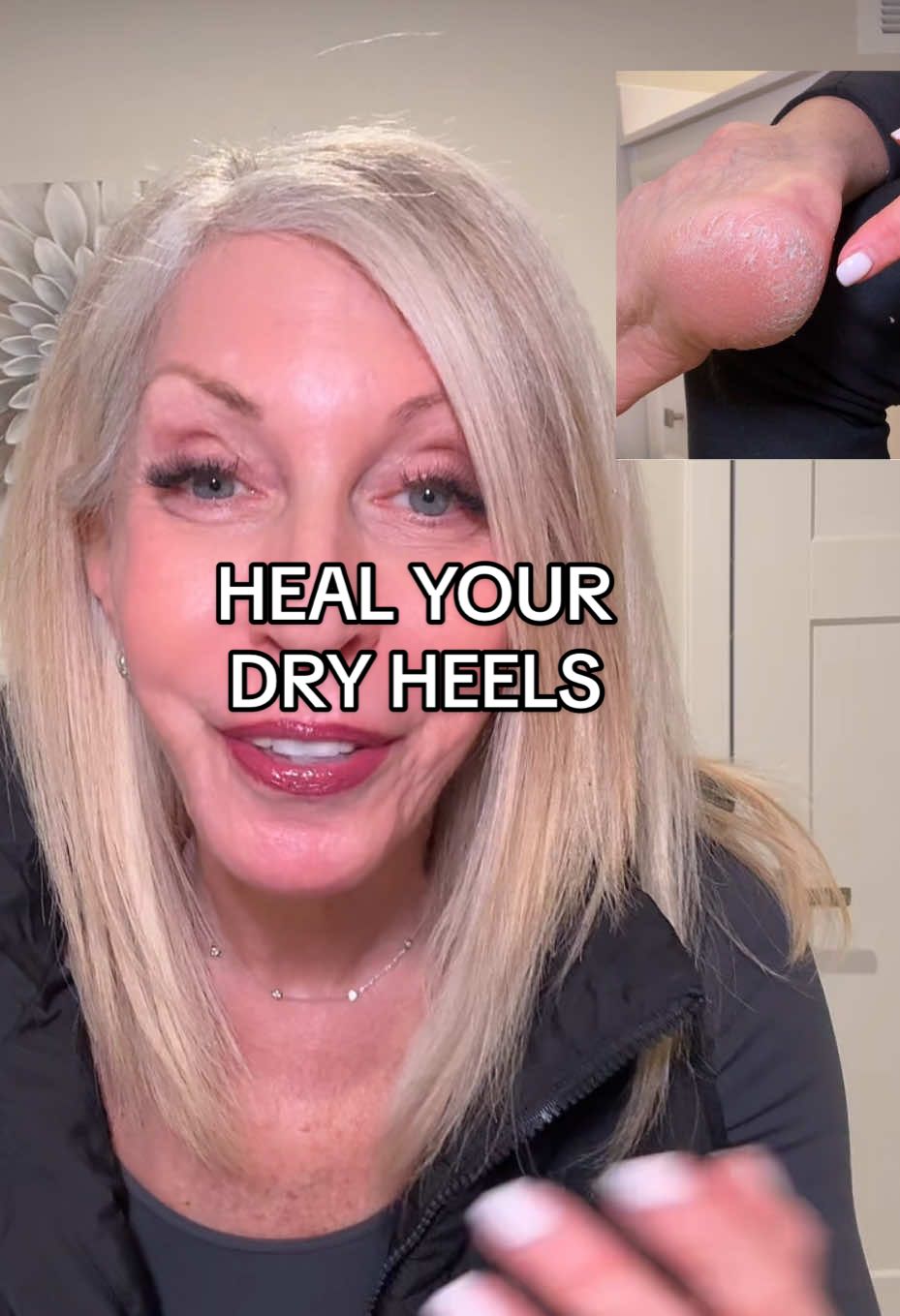 TikTok post by @getfitbycindy1 for Dr. Frederick's Original. Caption reads: These moisturizing heel socks are on sale and....